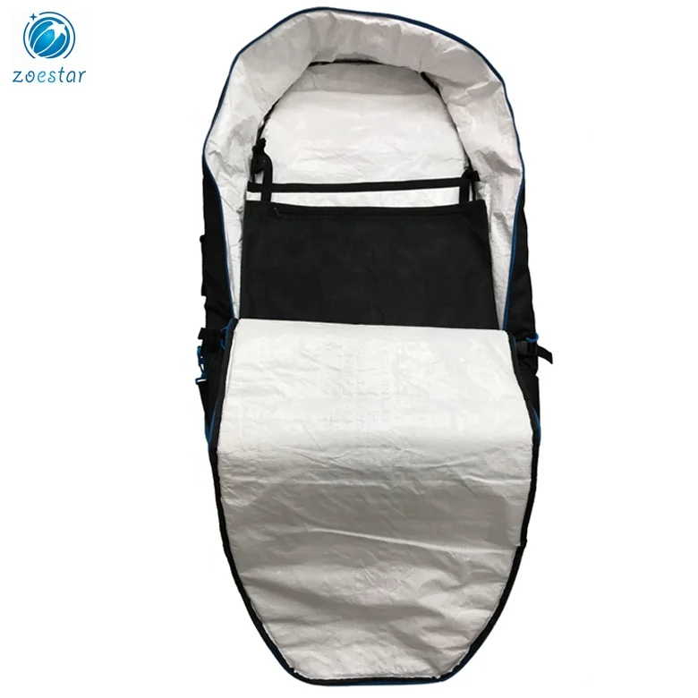Padded Surfing Bodyboard Carry Tote Bag with Wheels Lightweight Surf board Storage Rolling Bag