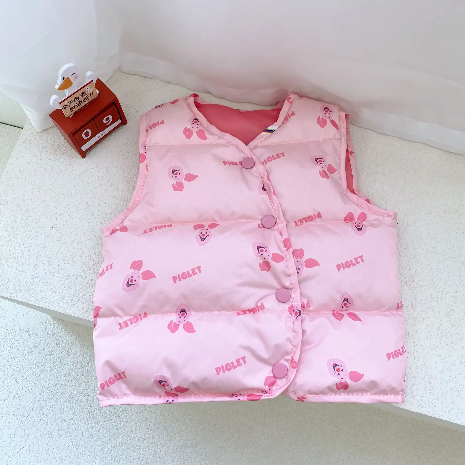 Ivy83208A Anti-season baby cheap down vest kids boy girl white duck down waistcoat infant softshell sleeveless jacket