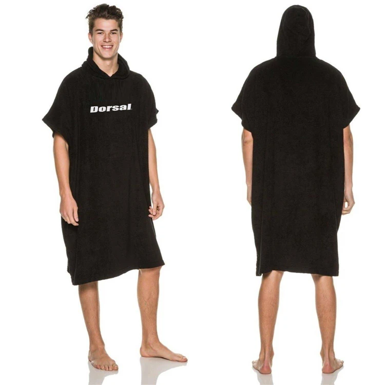 custom adult hooded surf poncho beach towel outdoor 100% cotton terry cloth poncho towel