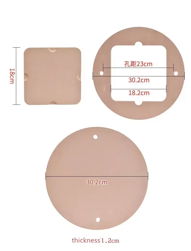 Square Round High Density Fiberboard Pottery Tools Kit Clay Drying Board