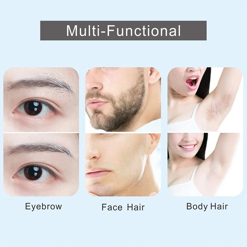 Exfoliating Beauty Tool, Eyebrow Razor Set, 4 counts, Blister Package