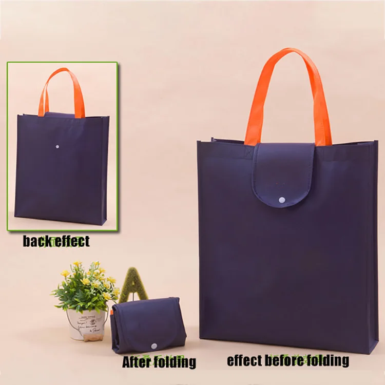 Wholesale Cheap Custom Eco Advertising Clothing Shopping Tote Bag Eco Durable Thickening Folding Non Woven Bag With Logo Printed