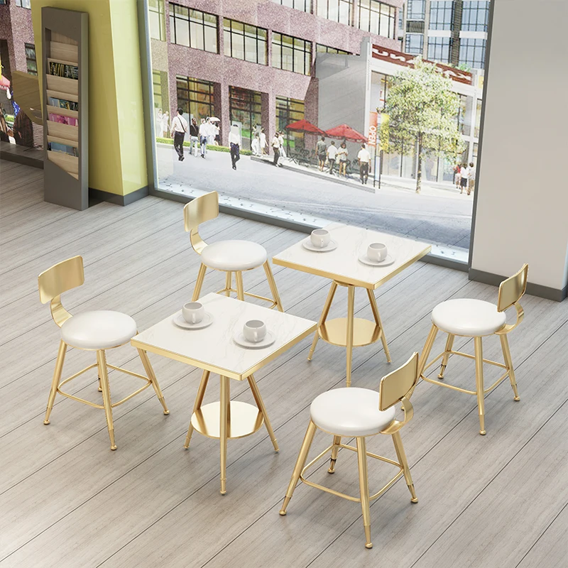 Factory Wholesale  restaurant bar furniture marble top adjustable bar table and chairs for  commercial hotel