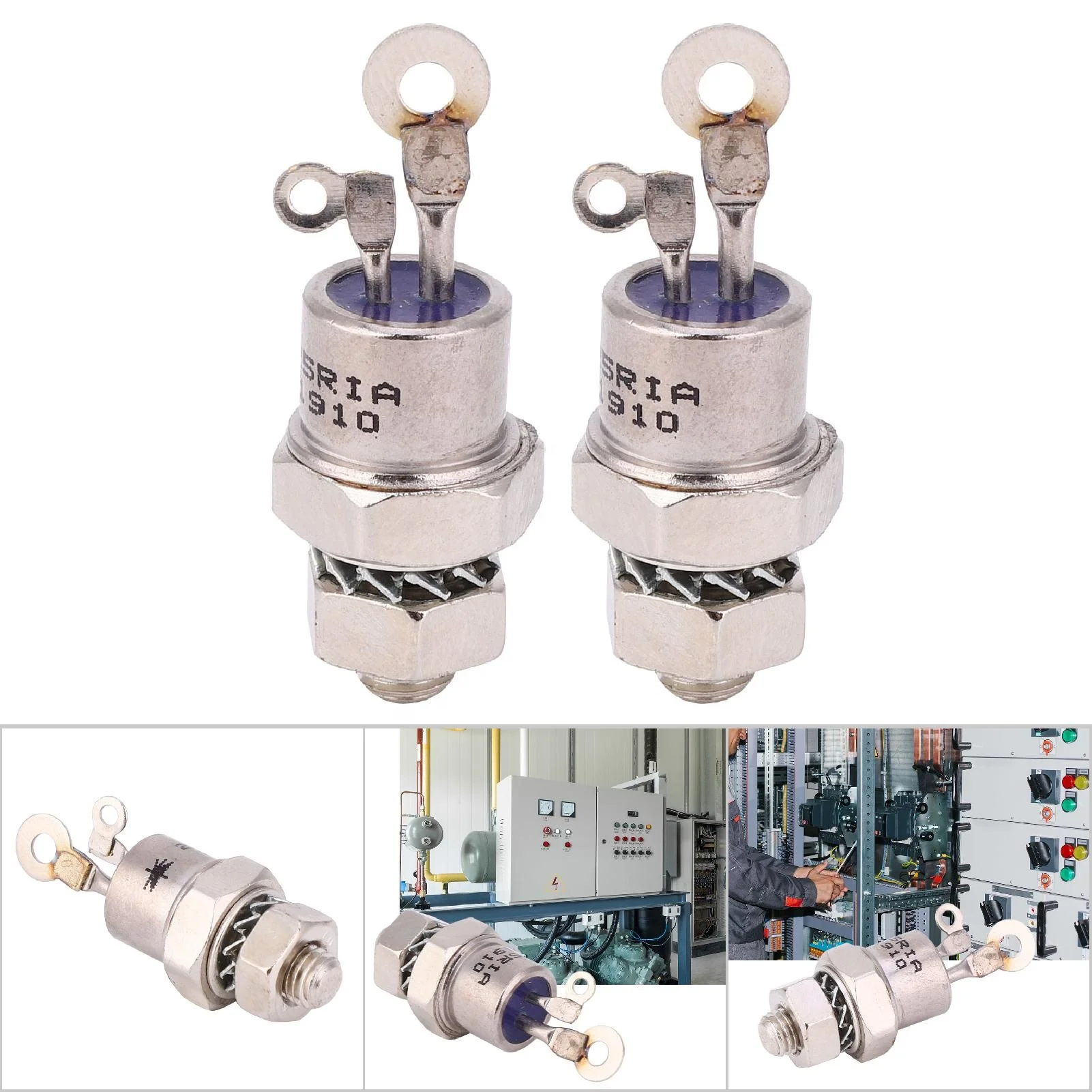 2Pcs Silicon Controlled Rectifier Screw Type Thyristor 25RIA120 SCR for Motor Control