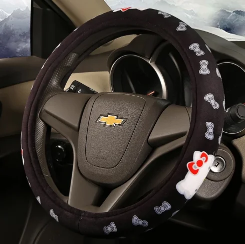 Cute cartoon car steering wheel cover for girl women