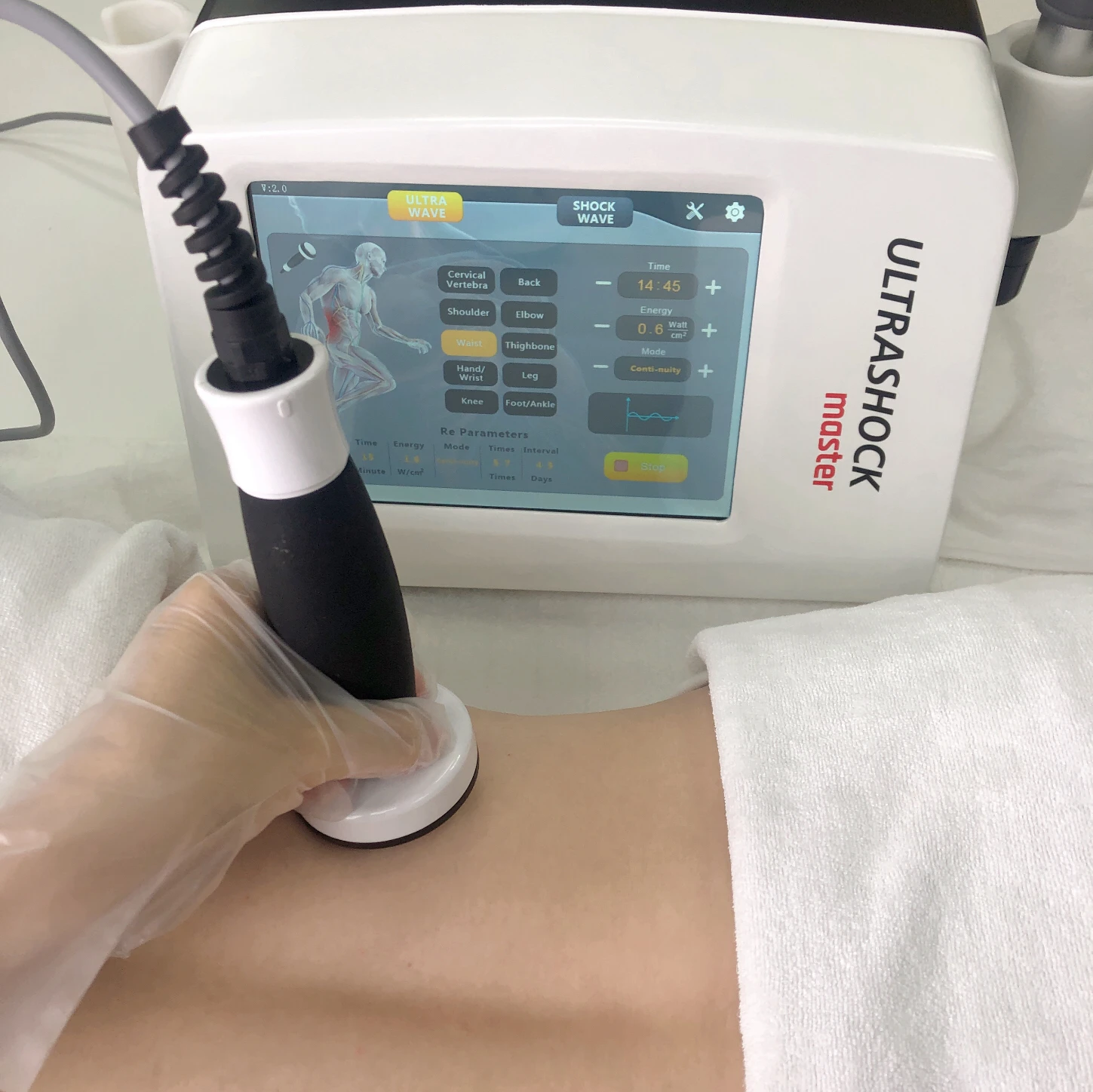 Hot sale  2 in 1 pneumatic ultrasound shock wave therapy machine for pain relief shockwave