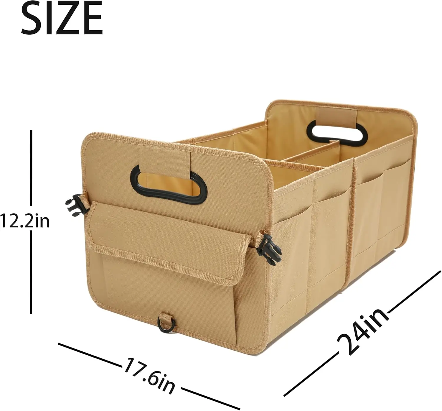 Car Trunk Organizer, Collapsible Multi Compartment Car Organizer, Foldable SUV Storage for Car Accessories