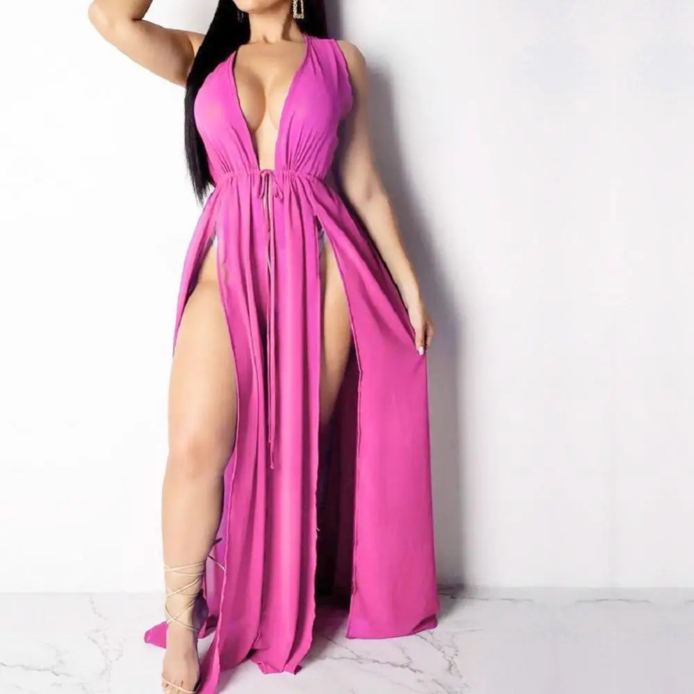 2021 Beach Wear Swim Suit Cover Ups Beach Maxi Dress Sexy