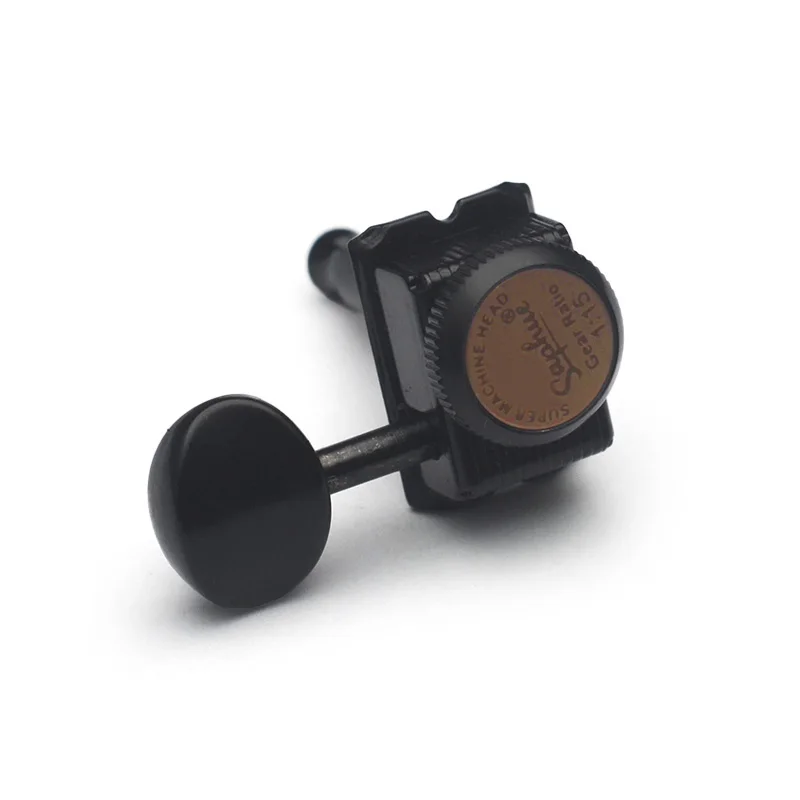 SAPHUE  Vintage GuitarTuning Key Pegs  6 Inline Guitar Lock String Tuners 1:15 Machine Heads Replacement for Electric Guitar