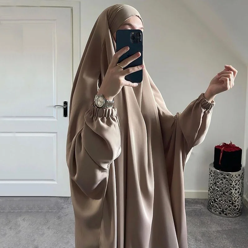 popular Ramadan Khimar Abaya Muslim women dress with hijab prayer set high quality hijab abaya jilb