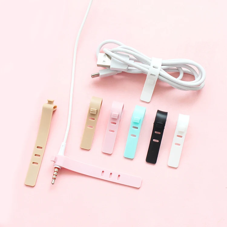 Silicone Cable Organizer USB Cable Winder Wire Data Line Holder Tie  Earphone Cable Cord Organizer