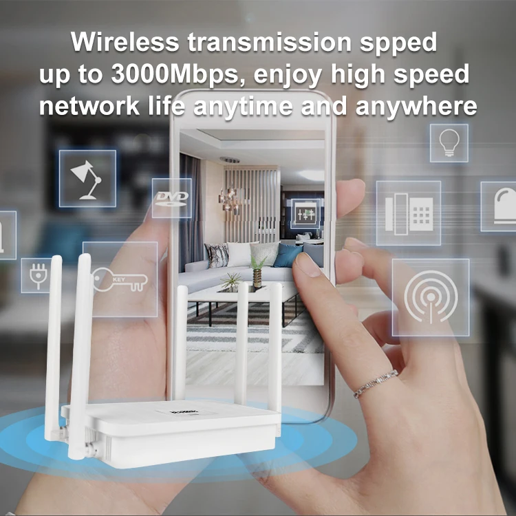 High speed KuWFi wireless 4g router dual band 3000mbps 4g lte wireless router wifi 6 unlocked 4g modem router