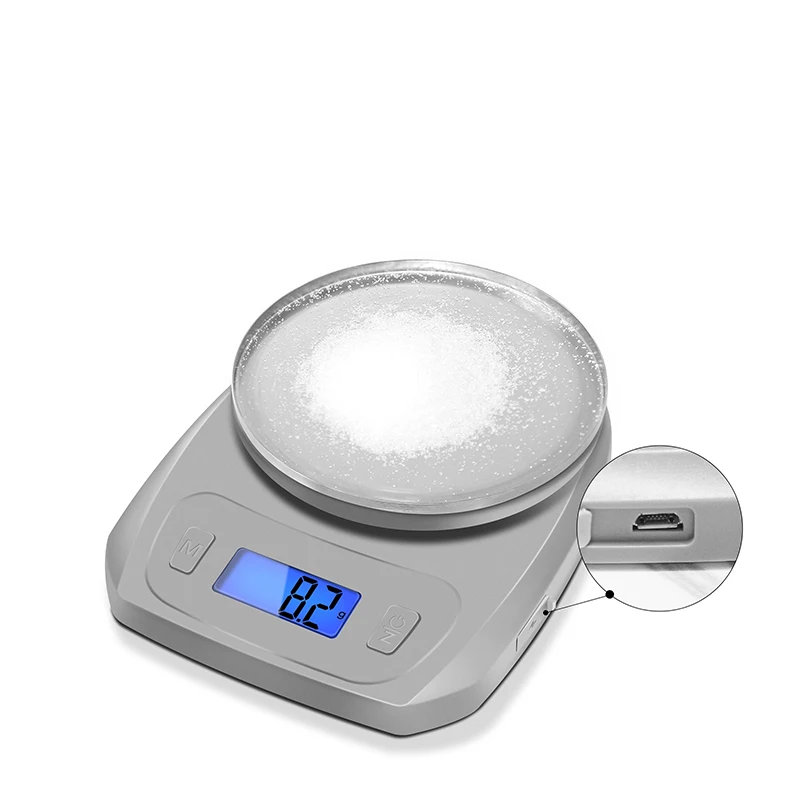 Led Display Portable Digital Kitchen Weighing Scales Whit Stainless Steel Bowls