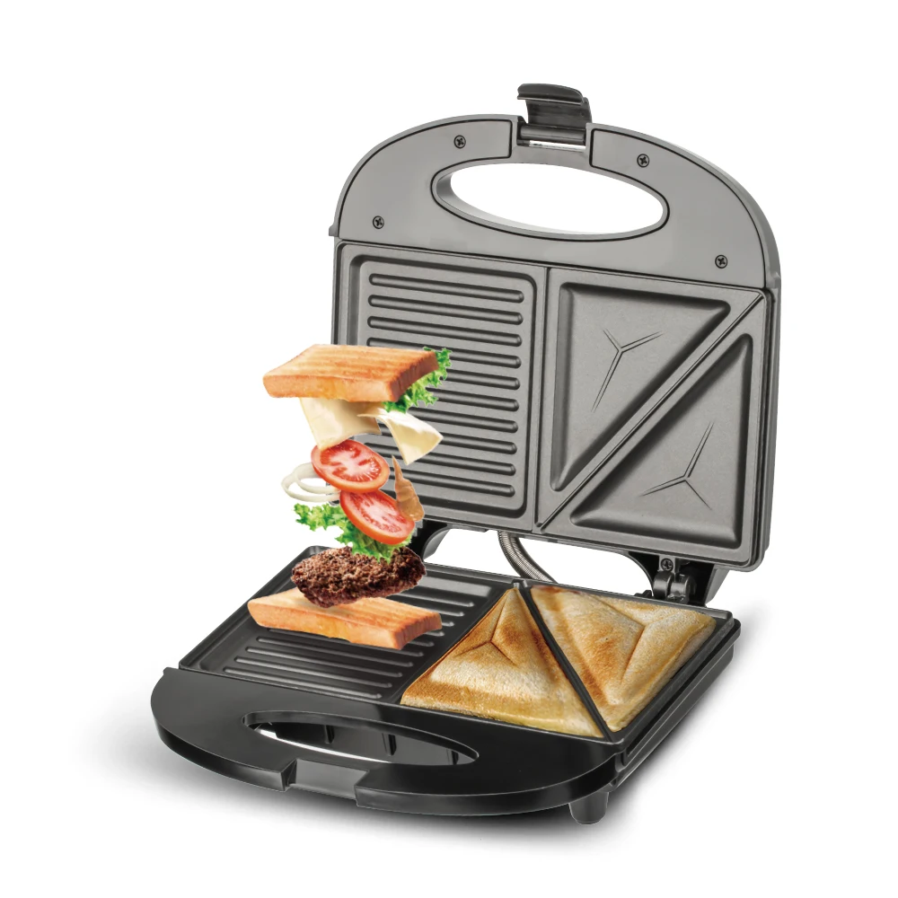 850W Non Stick Plates Barbecue Maker Quick Heating Double sided For Breakfast Bread Mini Sandwich Maker