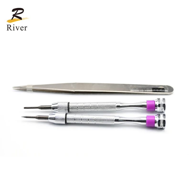 Optical Eyeglass Repair Kit Replacement Nose Pads Screw Driver Screwdrivers Stainless Steel Screws Kit with Plastic B