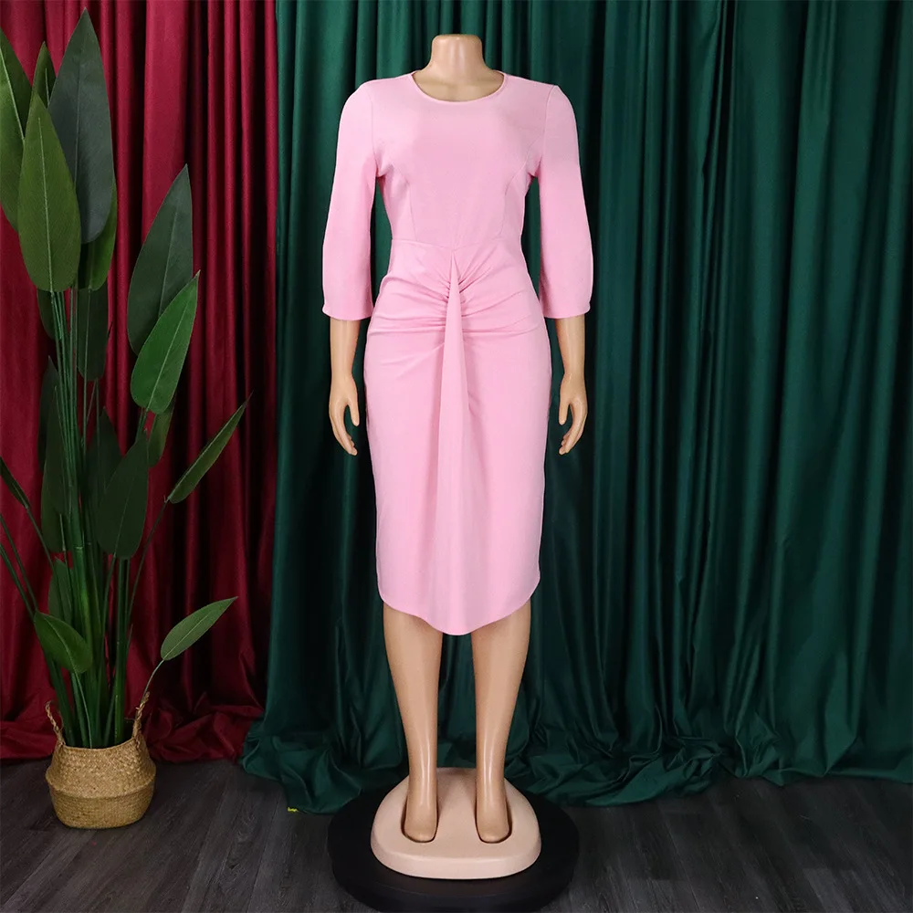 European And American Office Dress Plus Size Work Wear Formal Business Office Dress For Ladies