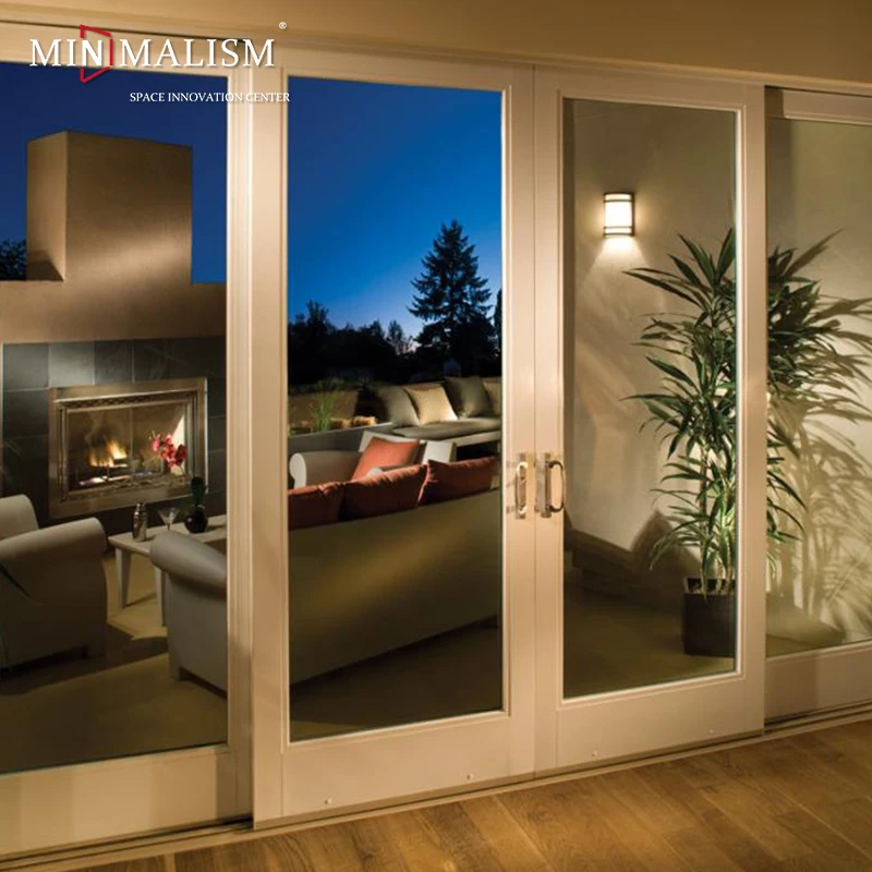 Aluminium Double Tempered Glass Sliding Doors High Quality Energy Efficient Sliding Door