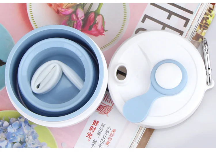 Wholesale Private Label Bpa Free Expandable Collapsible Folding Water Bottle Travel Sports Drink Silicone Foldable Water Bottle