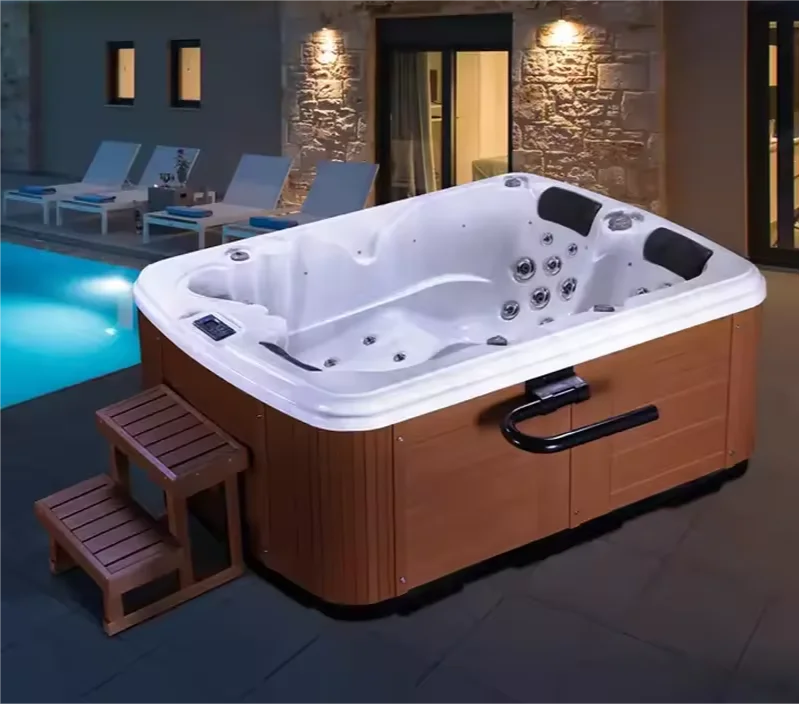 2024 высокого качества 1 человек акриловый новый стиль умный мини-Бассейн семейный на открытом воздухе спа-бассейн с массажными струями