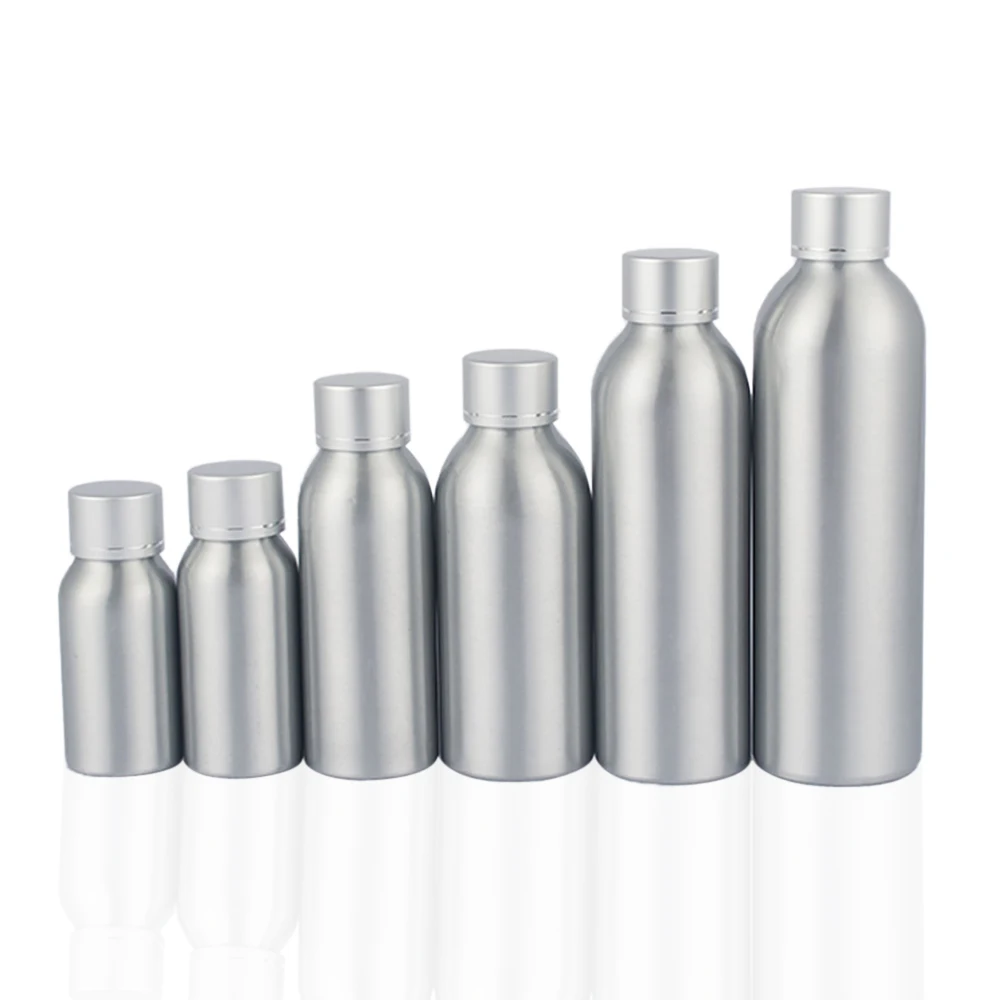 Пустая Алюминиевая Бутылка 40 мл 50 100 120 150 250 с закручивающейся крышкой металлическая алюминиевая бутылка для шампуня косметического масла
