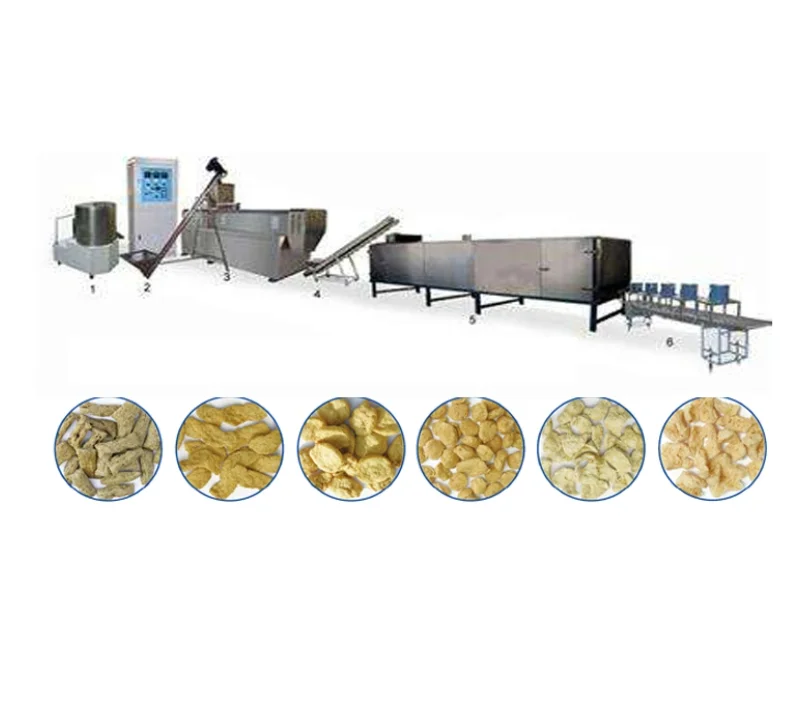 Good price square shaped vegeterian soya meat making machine soy bean protein processing line