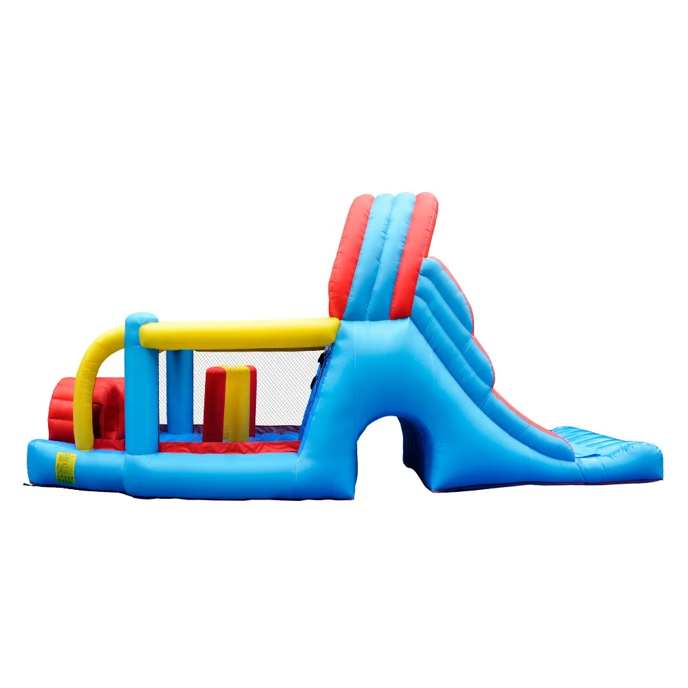 Commercial Big Promotional Jumping Castle Inflatable Bouncer Water Obstacle Course with Slide