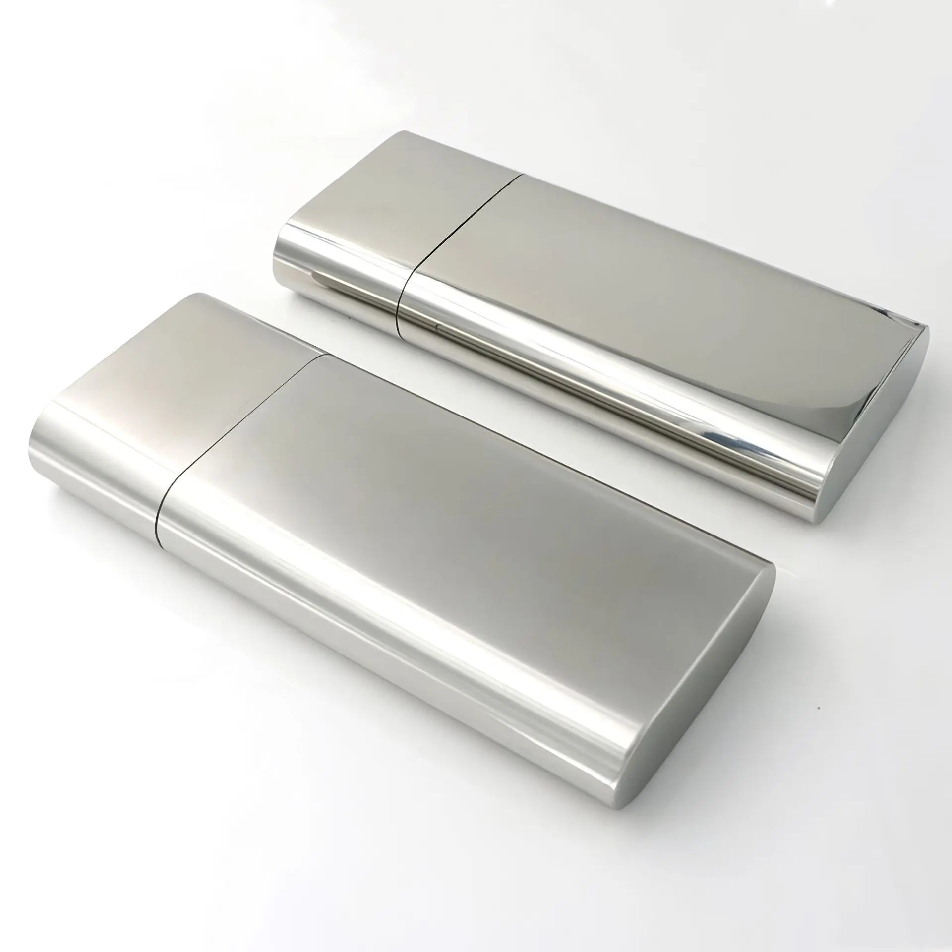 Matte Black Portable 2oz Hip Flask Cigar protective case box Brushed 304 stainless steel thickened three cigars tubes