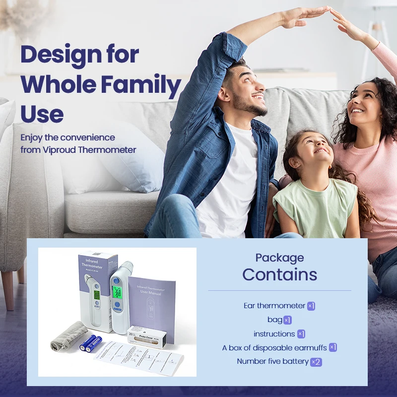 Wholesale Price Age Function 3 color coded Infrared Ear Thermometers For Medical Baby