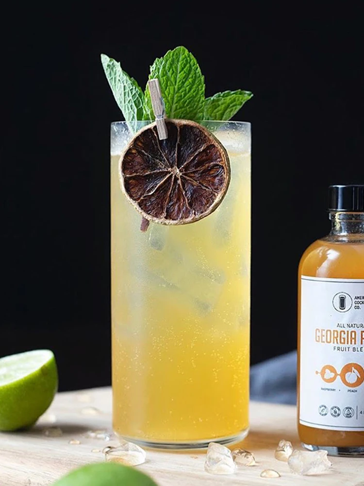 Popular 360ml Cocktail Bar Party Creative Colin Cup Juice Cold Drink Glass Martini Cocktail Glasses With Pattern