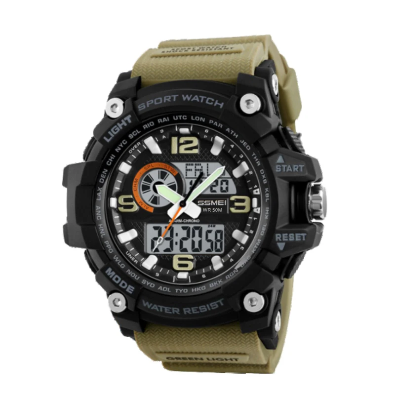 Free watch samples Latest watches for men watches wholesale sports dual time zones alarm clock