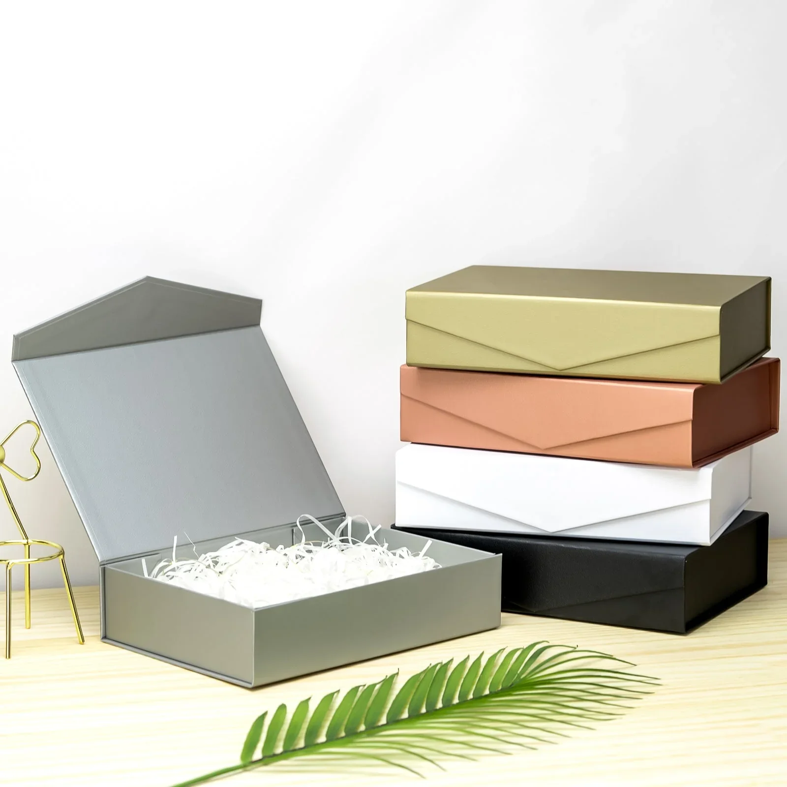 Custom Printed Logo Recyclable Flat Folding Decorative Bridesmaid Gift Box Bridesmaid Proposal Box