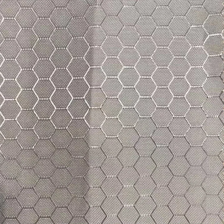 Custom Color 100% Polyester 420D Grand Honeycomb Frame Oxford PU Coating  Fabric for Luggage/Bag