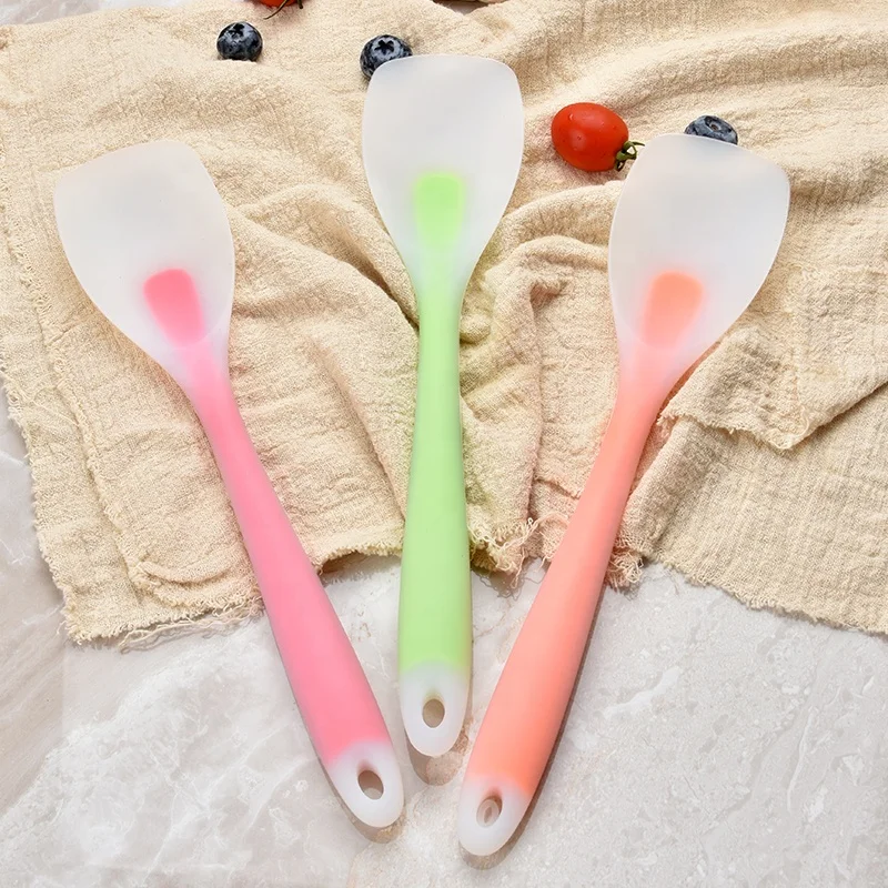 Heat Resistant Silicone Mixing salad spoon,Fried rice and Vegetables ,Deep Frying Kitchen Serving Ladle  for kitchen tools