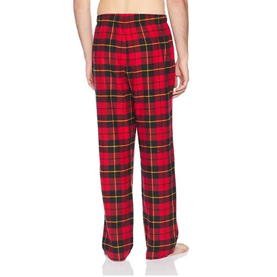 Autumn And Winter Men Plaid Pajama Pants Couples Home Trouser Flannel Cloth Ground Wool Large Size Loose Warm