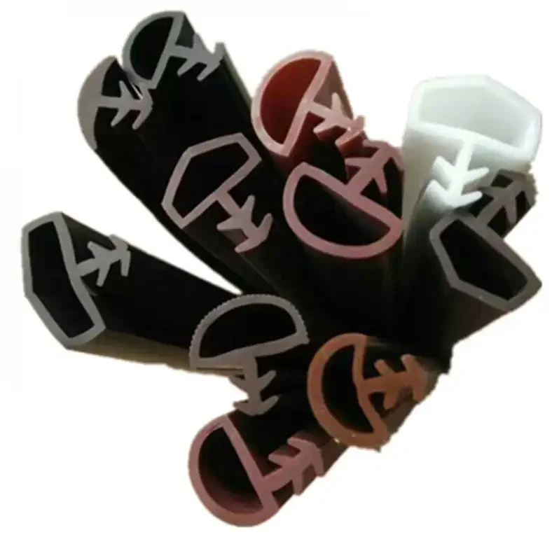 Slot types soft pvc rubber plastic gasket wooden door sealing strip