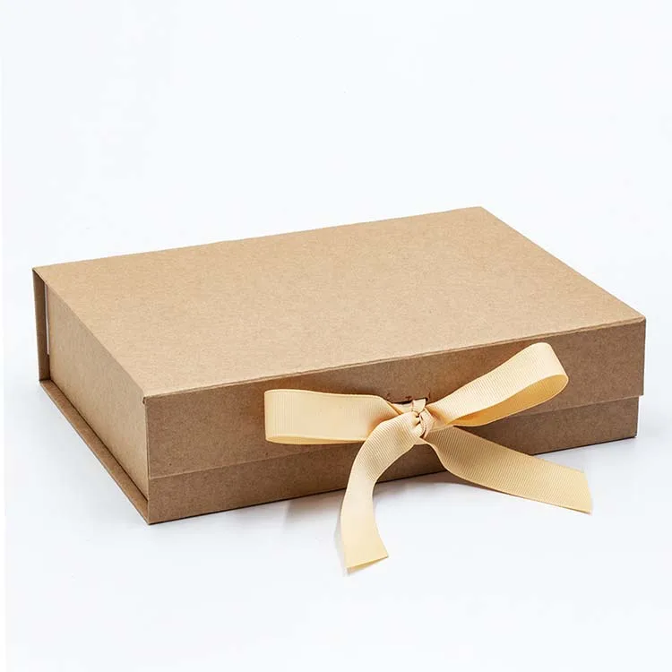 Magnet Rigid Book Shape Box Photo Frame Album Luxury Linen Usb Flash Drive Magnetic Gift Box with Ribbon