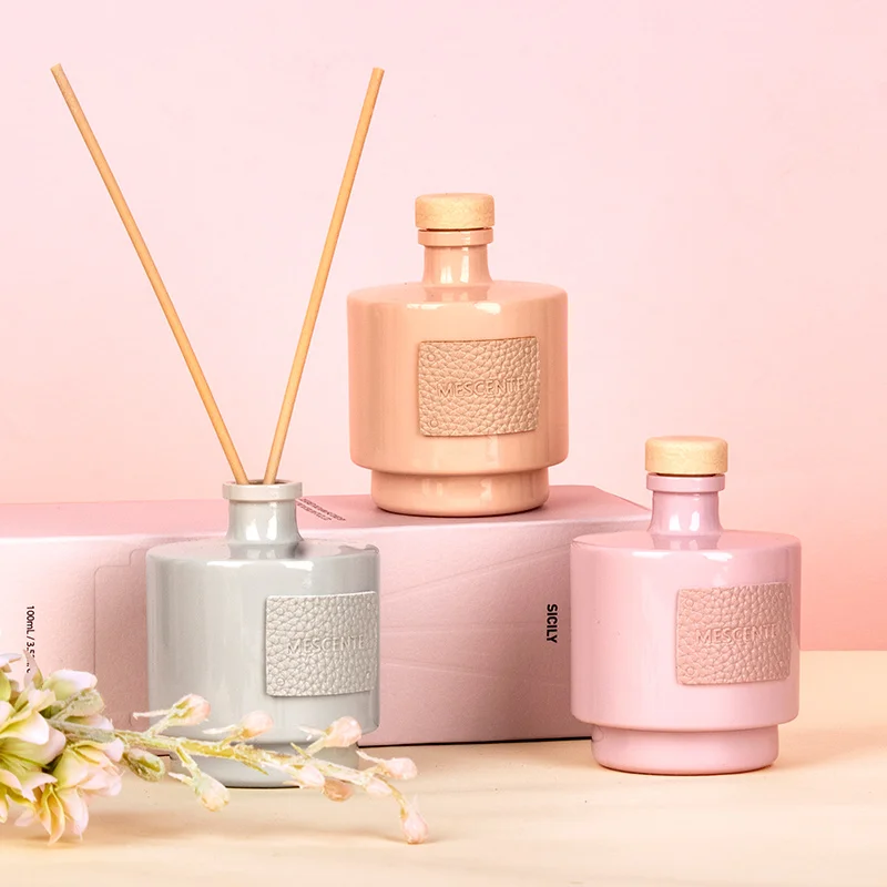 Mescente Step Collection Home Decor 100ML 200ML New Design Air Freshener Lavender Essential Oils Liquid  Rattan Reed Diffuser
