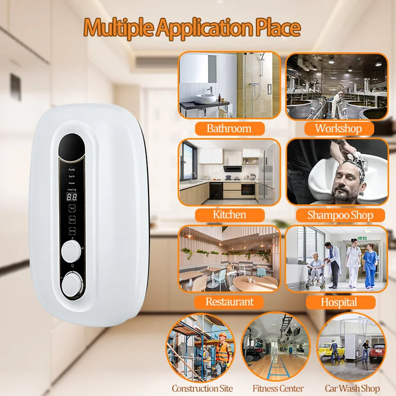 2024 Hot Selling Supplier Small Kitchen Electric Hot Water Heater Geyser Smart Instant Tankless Water Heaters
