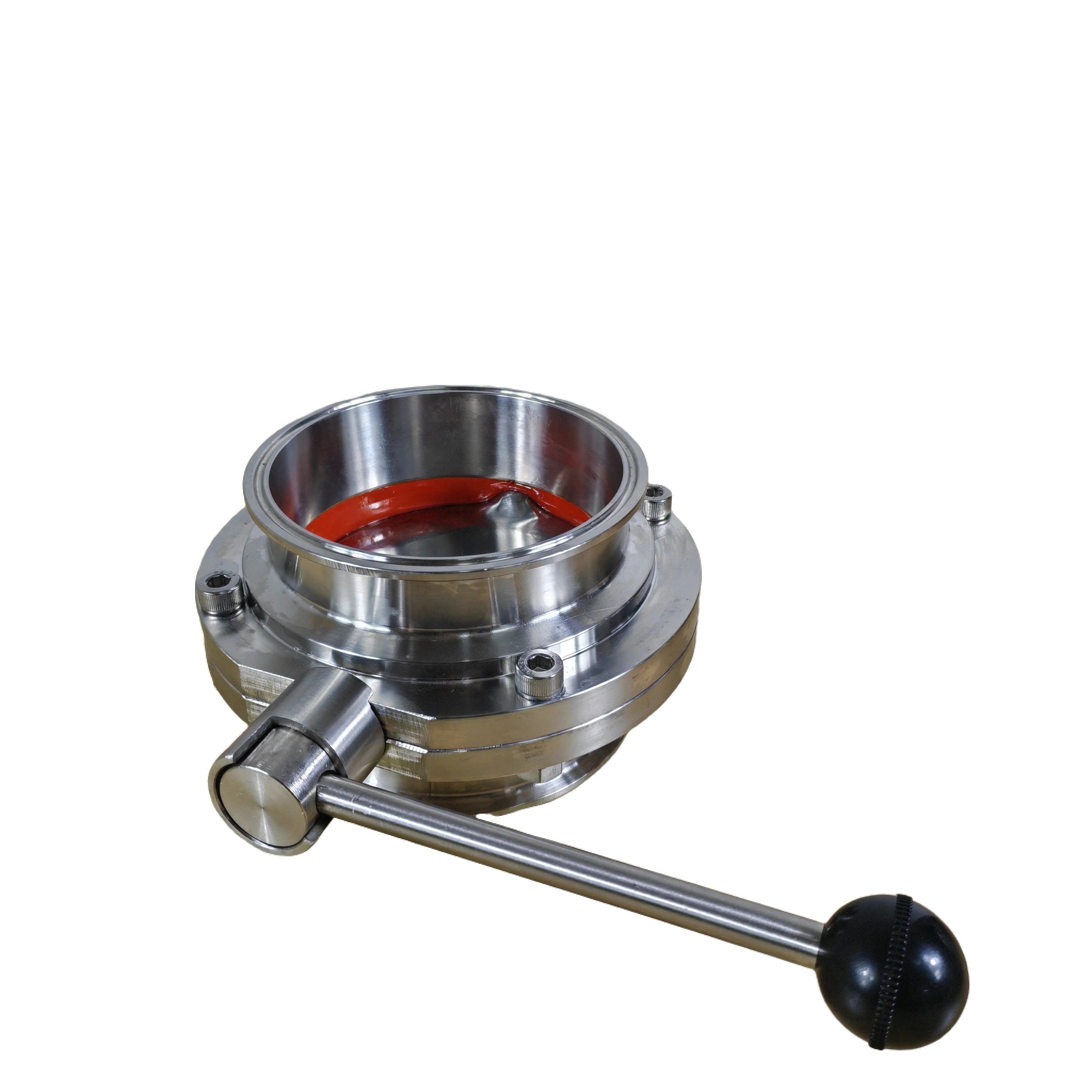 CNJS Chinese factory produces stainless steel sanitary grade SS316L SS304 108mm quick connect sanitary butterfly valve