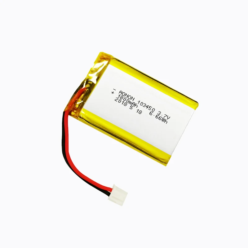 103450 1800mah lipo battery IEC62133 CB Certified 3.7v Lithium Ion Polymer Recharge Battery