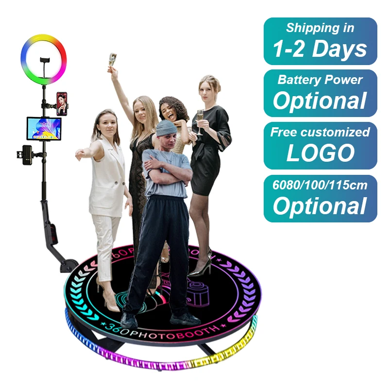 Video Camera Portable 360 Degree Photo Booth Wireless Automatic Rotating Selfie Wedding Business Photo Booth 360 prix