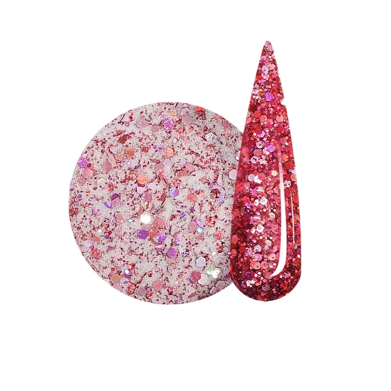 HNDO 2024 Hot Selling Best Grade Ultra Fine Glitters High Grade Shape glitter acrylic dipping powder for mix UV GEL