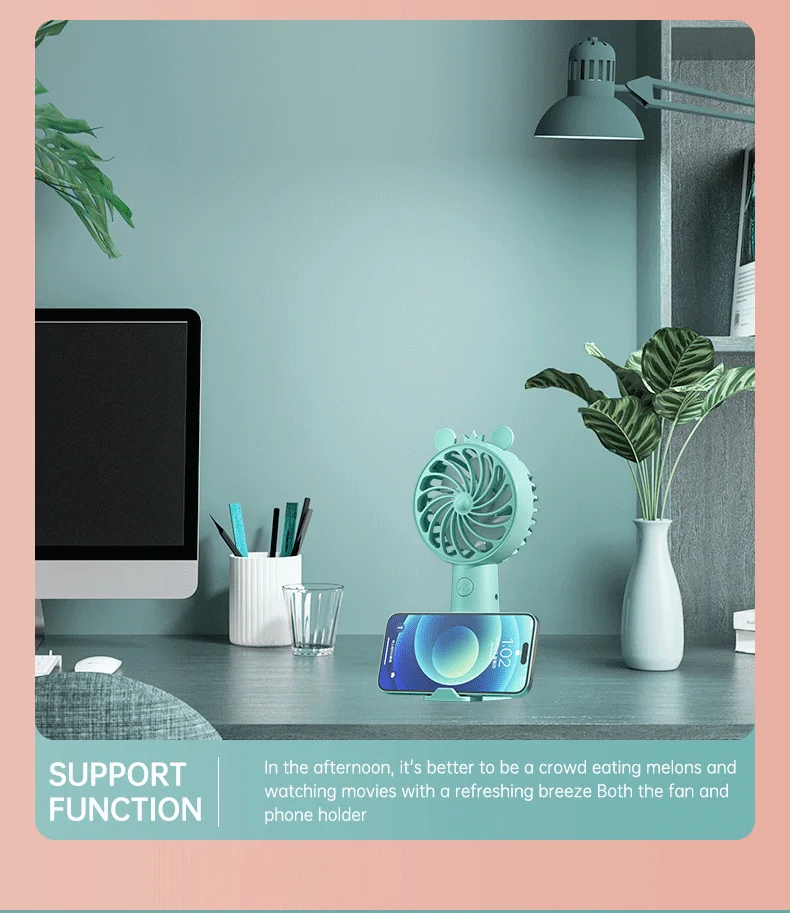 Rechargeable battery cooling USB portable fan electric hand charging  mini fans