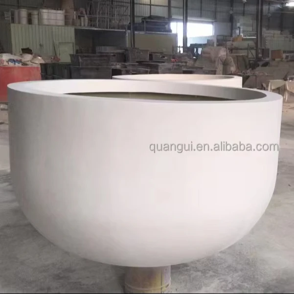 Factory Direct sales light weight durable high strength outdoor large round fiberglass leg planters
