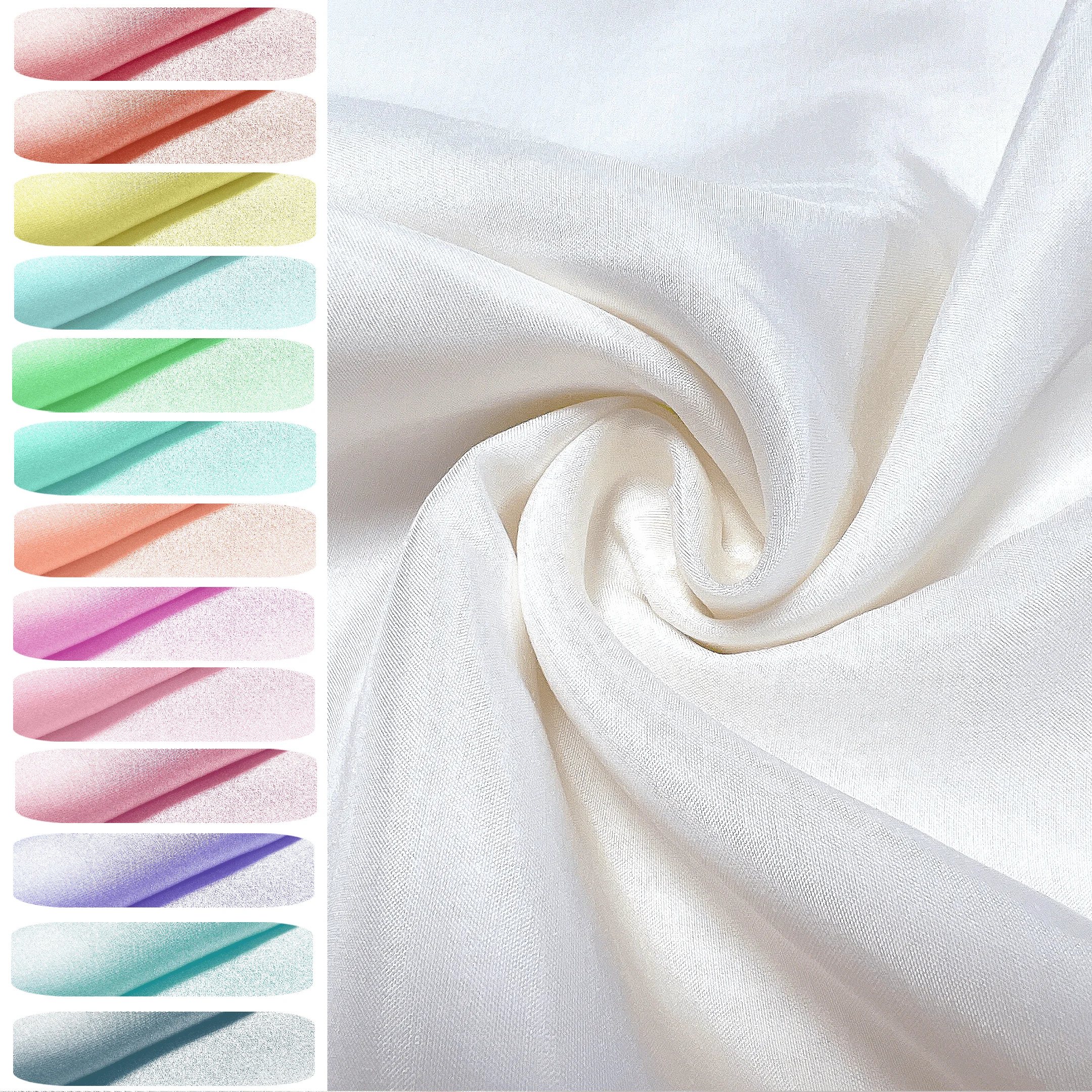Solid Customized 14MM Rayon 70%RAYON 30%SILK Rayon Silk Fabric For Dress and Blouse