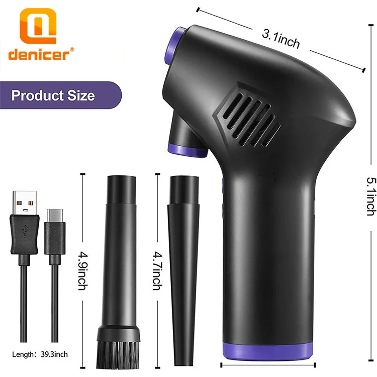 Hand Held Clean the Keyboard and Corners Electric Air Duster Gun for Computer Air Blower Duster