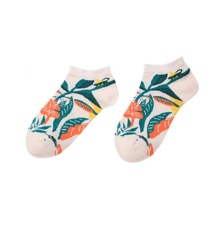 Весна и лето носки для девочек удобные хлопковые носки-следки носки крутые; Модная обувь унисекс; Носки спандекс/хлопковый повседневный комплект с изображением мультяшных героев; Повседневную жизнь 5 видов цветов