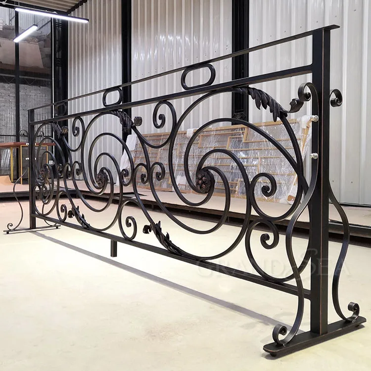 Modern veranda outdoor used wrought iron railing pictures designs
