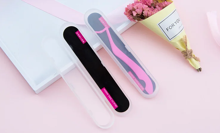 Private Label Custom Logo Stainless Steel False Eyelash Applicator Tool Mink Lash Tweezer