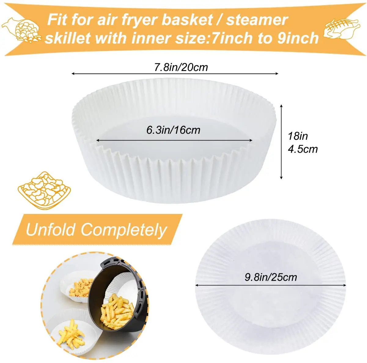 Xieli Air Fryer Parchment Paper Liners Customize Non-stick Temperature Resistant Greaseproof Disposable Silicone Baking Paper